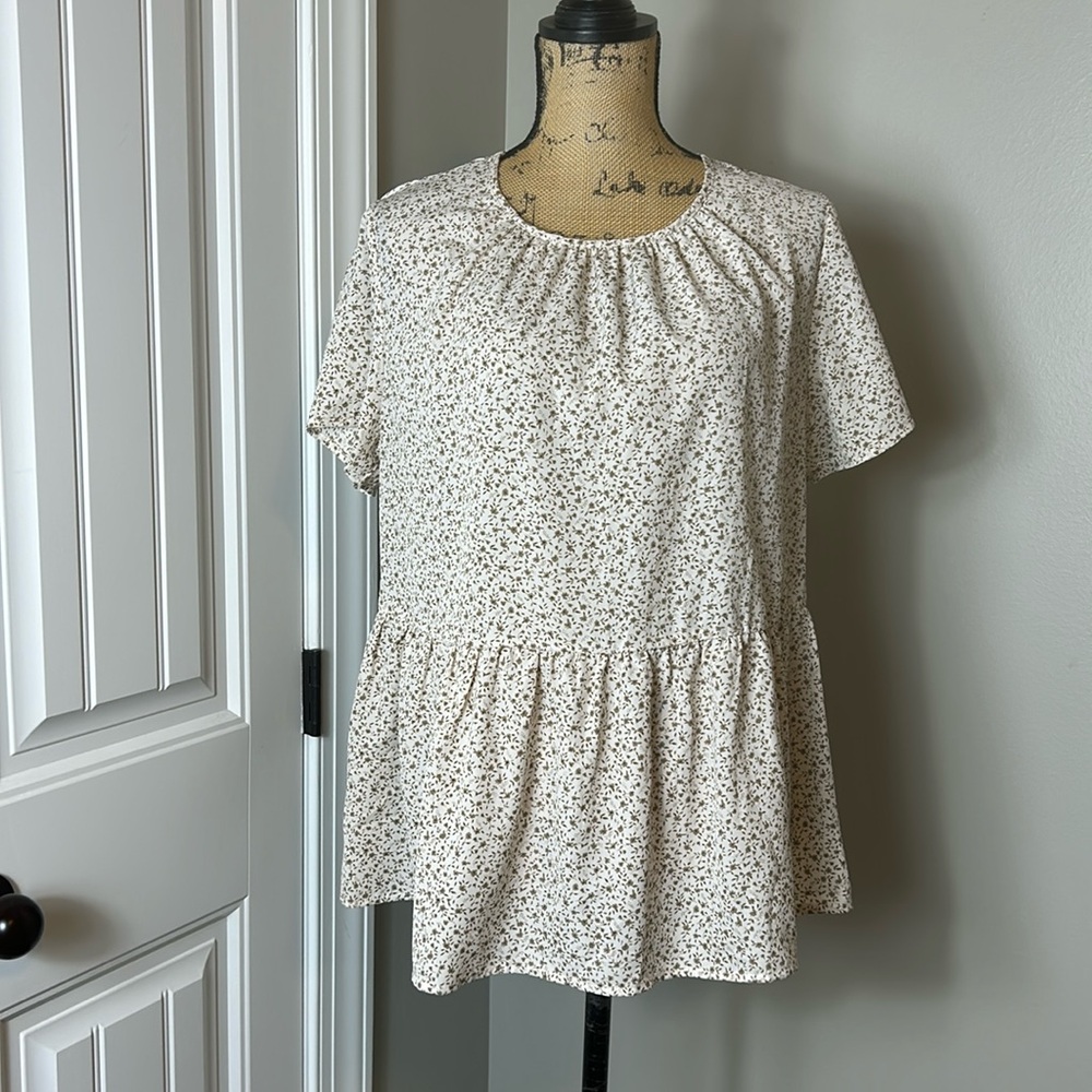 Floral Cream Women's Top
